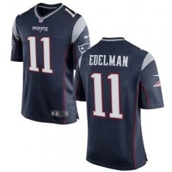 Fan Gear Nation Men's New England Patriots Julian Edelman Game Jersey Navy Blue