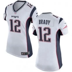 Fan Gear Nation Women's New England Patriots Tom Brady Game Jersey White