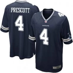 Fan Gear Nation Men's Dallas Cowboys Dak Prescott Game Jersey Navy Blue