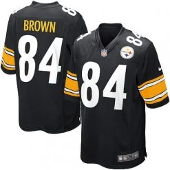Fan Gear Nation Men's Pittsburgh Steelers Antonio Brown Game Jersey Black