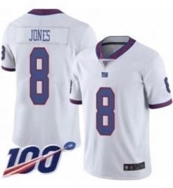 Putian Quimei Men's New York Giants Daniel Jones Limited Edition 100th Anniversary White Jersey