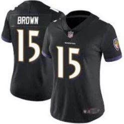 Fan Gear Nation Women’s Marquise Brown Baltimore Ravens Game Vapor Jersey Black