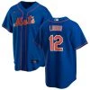 Fan Gear Nation Mens New York Mets Francisco Lindor Cool Base Jersey Blue