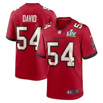 Fan Gear Nation Men's Tampa Bay Buccaneers Lavonte David Super Bowl LV Game Vapor Jersey Red 3 Fan Gear Nation Men's Tampa Bay Buccaneers Lavonte David Super Bowl LV Game Vapor Jersey Red