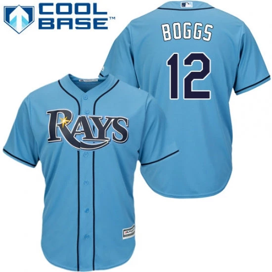 Fan Gear Nation Men's Tampa Bay Rays #12 Wade Boggs Replica Light Blue Cool Base MLB Jersey 3 Fan Gear Nation Men's Tampa Bay Rays #12 Wade Boggs Replica Light Blue Cool Base MLB Jersey