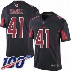 Fan Gear Nation Men's Arizona Cardinals Kenyan Drake Black Vapor Untouchable Limited Player 100th Season Jersey