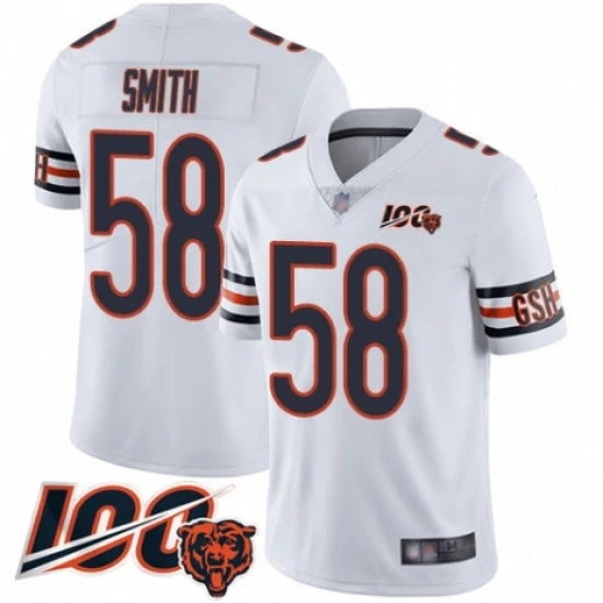 Fan Gear Nation Men's Chicago Bears Roquan Smith White Vapor Untouchable Limited Player 100th Season Football Jersey 3 Fan Gear Nation Men's Chicago Bears Roquan Smith White Vapor Untouchable Limited Player 100th Season Football Jersey