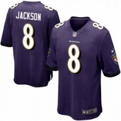 Fan Gear Nation Men's Baltimore Ravens Lamar Jackson Game Jersey Purple