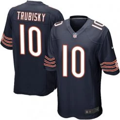 Fan Gear Nation Men's Chicago Bears Mitchell Trubisky Game Jersey Navy Blue