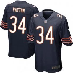 Fan Gear Nation Men's Chicago Bears Walter Payton Game Jersey Navy Blue