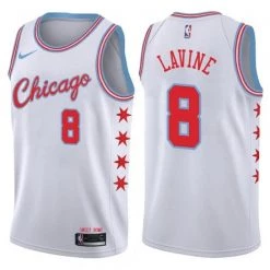 Fan Gear Nation Men's Chicago Bulls Zach LaVine Swingman City Edition Jersey White