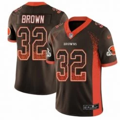Fan Gear Nation Men's Cleveland Browns Jim Brown Limited Rush Jersey Brown