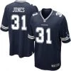 Fan Gear Nation Men's Dallas Cowboys Byron Jones Game Jersey Navy Blue