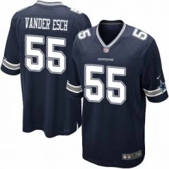 Fan Gear Nation Men's Dallas Cowboys Leighton Vander Esch Game Jersey Navy Blue