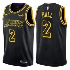 Fan Gear Nation Men's Los Angeles Lakers Lonzo Ball Swingman City Edition Jersey Black