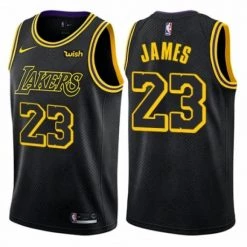 Fan Gear Nation Men's Los Angeles Lakers LeBron James Swingman City Edition Jersey Black