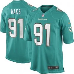 Fan Gear Nation Men's Miami Dolphins Cameron Wake Game Jersey Aqua Green