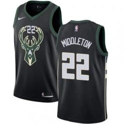 Fan Gear Nation Men's Milwaukee Bucks Khris Middleton Alt Jersey Statement Edition Black