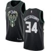 Fan Gear Nation Men's Milwaukee Bucks Giannis Antetokounmpo Alt Jersey Statement Black
