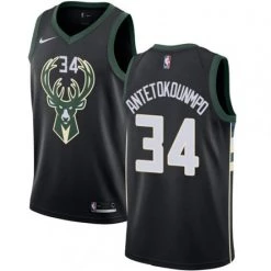 Fan Gear Nation Men's Milwaukee Bucks Giannis Antetokounmpo Alt Jersey Statement Black