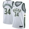 Fan Gear Nation Men's Milwaukee Bucks Giannis Antetokounmpo Jersey Association White