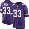 Fan Gear Nation Men's Minnesota Vikings Dalvin Cook Game Jersey Purple