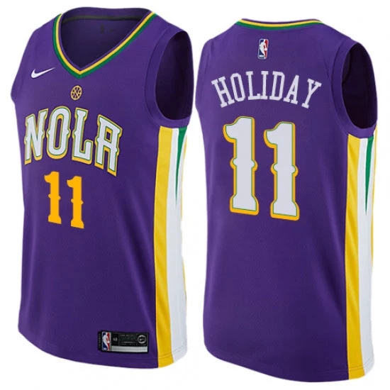Fan Gear Nation Men's New Orleans Pelicans Jrue Holiday City Edition Jersey Purple 3 Fan Gear Nation Men's New Orleans Pelicans Jrue Holiday City Edition Jersey Purple
