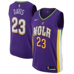 Fan Gear Nation Men's New Orleans Pelicans Anthony Davis City Edition Jersey Purple