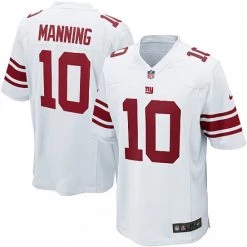 Fan Gear Nation Men's New York Giants Eli Manning Game Jersey White