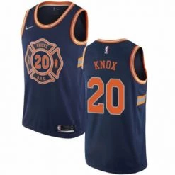 Fan Gear Nation Men's New York Knicks Kevin Knox Swingman City Edition Jersey Navy Blue