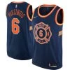 Fan Gear Nation Men's New York Knicks Kristaps Porzingis City Edition Jersey Navy Blue