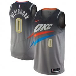 Fan Gear Nation Men's Oklahoma City Thunder Russell Westbrook City Edition Jersey Gray