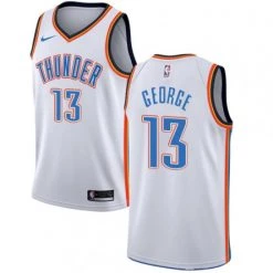 Fan Gear Nation Men's Oklahoma City Thunder Paul George Jersey Association Edition White