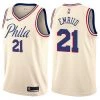 Fan Gear Nation Men's Philadelphia 76ers Joel Embiid Swingman Jersey City Edition Cream