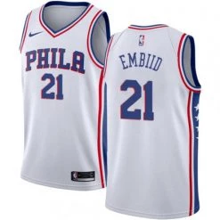 Fan Gear Nation Men's Philadelphia 76ers Joel Embiid Jersey Association Edition White