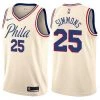 Fan Gear Nation Men's Philadelphia 76ers Ben Simmons Swingman Jersey City Edition Cream