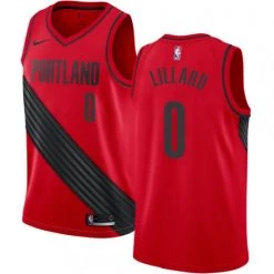 Fan Gear Nation Portland Trailblazers Men's Portland Trail Blazers Damian Lillard Alternate Jersey Statement Red