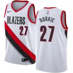 Fan Gear Nation Men's Portland Trail Blazers Jusuf Nurkic Jersey Association Edition White