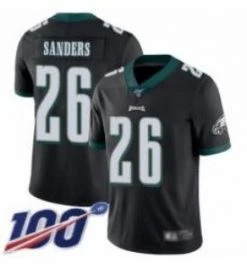 Fan Gear Nation Men's Philadelphia Eagles Miles Sanders Limited Rush Vapor Untouchable 100th Season Jersey Black