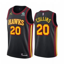 Fan Gear Nation Mens Atlanta Hawks John Collins Statment Jersey Black