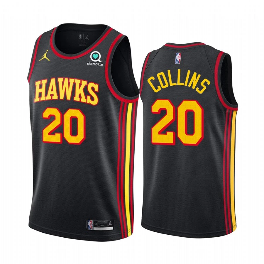 Fan Gear Nation Mens Atlanta Hawks John Collins Statment Jersey Black 3 Fan Gear Nation Mens Atlanta Hawks John Collins Statment Jersey Black