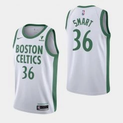 Fan Gear Nation Mens Boston Celtics Marcus Smart City Jersey White