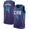Fan Gear Nation Mens Charlotte Hornets Devonte Graham Statement Jersey Purple
