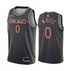 Fan Gear Nation Mens Chicago Bulls Coby White City Jersey Black