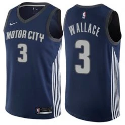 Fan Gear Nation Mens Detroit Pistons Ben Wallace City Edition Jersey Blue