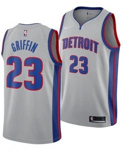 Fan Gear Nation Mens Detroit Pistons Blake Griffin Statement Jersey Silver