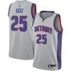 Fan Gear Nation Mens Detroit Pistons Derrick Rose Statement Jersey Silver