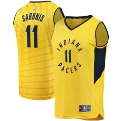Fan Gear Nation Mens Indiana Pacers Domantas Sabonis Statement Jersey Gold