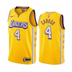 Fan Gear Nation Mens Los Angeles Lakers Alex Caruso City Jersey Gold
