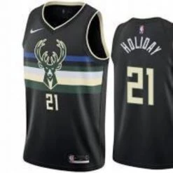 Fan Gear Nation Mens Milwaukee Bucks Jrue Holiday Statement Jersey Black